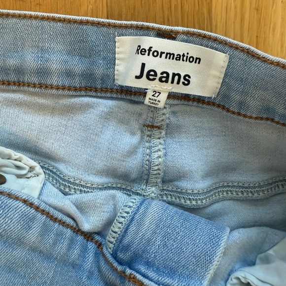 Reformation Jeans | Size 27 | Light Wash Distressed Skinny - Picture 3 of 6